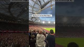 Hammers fans singing stand up if you love West Ham ️ West Ham 1-0 Manchester United. 07.05.23