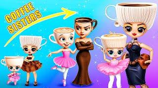 Ballerina Cappuccino & Espressona Signora Growing Up! Italian Brainrot Animals LOL OMG DIYs