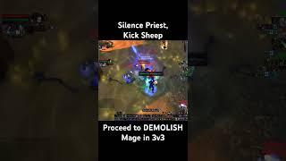 DK 3v3 vs RMP - Silence Priest, DESTROY The Mage!! #wotlkpvp #gaming #worldofwarcraft #wowclassic