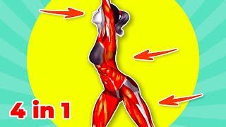  4-in-1 Top-Rated Workout  Target Thighs, Arms, Back & More!