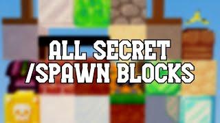 All Secret Blocks From /spawn Command | Roblox Bedwars