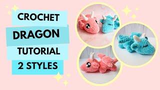 Dragon Crochet Tutorial  Amigurumi Dragon, Velvet Yarn, Easy, Magical Animal