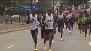 Watch: Elite runners step off in the Bank of America Chicago Marathon