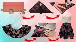 With this very easy and right method, cut and sew beautiful skirt