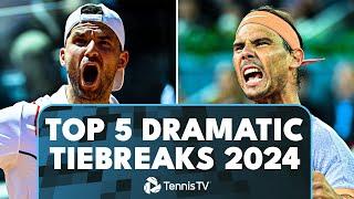 Top 5 Dramatic ATP Tiebreaks In 2024! ‍