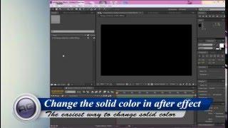 The easiest way to change solid color in After effect