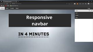 How to create Responsive navigation bar | HTML CSS & JS