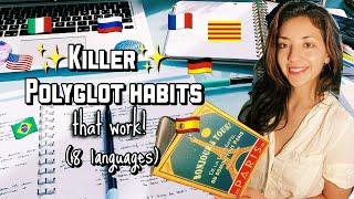 THE HABITS OF A POLYGLOT: How to create a POLYGLOT STUDY ROUTINE and build habits that last 