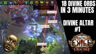 18 Divine Orbs in 3 Minutes - Divine Altar #1 - Path of Exile Crucible 3.21 Currency Farming