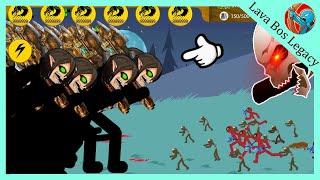 ARMY GIANT TITAN VS ARMY ZOMBIES - STICK WAR LEGACY - Lava Boss Legacy