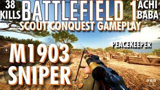 Dealing With Latency & Packet Loss... M1903 Sniper Gameplay - Battlefield 1 Conquest No Commentary