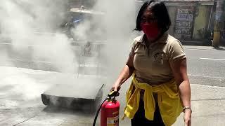 BFP Maasin performs on how to handle early stage fire | How to use Fire Extinguisher