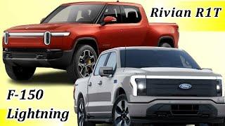 Ford F-150 Lightning Platinum vs Rivian R1T | Compare Rivian R1T And F-150 Lightning Platinum