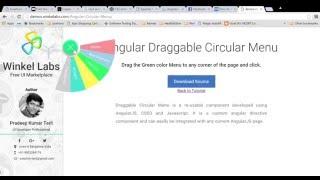 Angular Circular Menu - Drag and drop