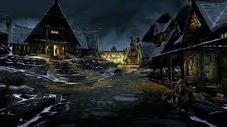 The Streets of Whiterun -  Elder Scrolls V - Skyrim -  10 Hours - No Ads - ASMR