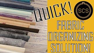 A Quick and Simple Cross Stitch Fabric Organizing Solution?  FINALLY!!!