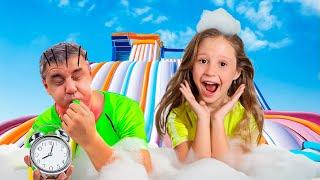 Nastya and Evelyn play with a giant trampoline - 1 hour Kids video series