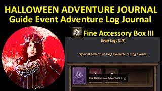 Halloween Adventure Log Journal Event Logs Complete Guide (Book 1) Black Desert Online BDO