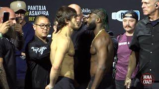 UFC 310: Movsar Evloev vs. Aljamain Sterling Weigh in face off