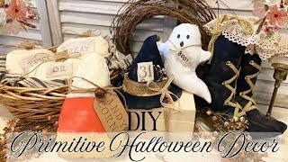 5 DIY Primitive Halloween Decor Ideas | Fall Fabric Crafts | IOD Stamps | Easy Affordable Decor