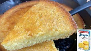 MOIST JIFFY CORNBREAD HACK! BEST CORNBREAD YOU EVER HAD GUARANTEED! How to Make Jiffy Cornbread