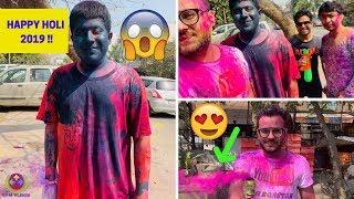 HAPPY HOLI 2019 | DRONE SHOTS | FUN WITH COLORS | CRACKERS | 