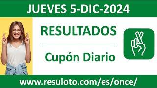 Resultado del sorteo Cupon Diario del jueves 5 de diciembre de 2024