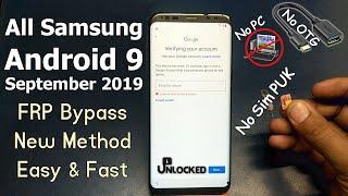 Android 9 All Samsung FRP Bypass September 2019 No Sim Puk