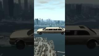 What Happens When you fall into a wall with a LIMOUSINE in GTA Games! #shorts #gta #gaming #games