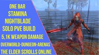 ESO One Bar Stamina Nightblade Solo PVE Build - Elder Scrolls Online