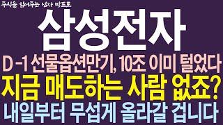 [삼성전자 주가전망] D-1 선물옵션만기, 10조 이미 털었다! 지금 매도하는 사람 없죠? 내일부터 무섭게 올라갈 겁니다!   #삼성전자 #삼성전자주가전망