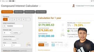 5% per month Compounding Interest Magkano ROI in 1 year?