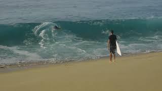 RAW - Young Professional Skimboarders Attempt to Ride Giant Waves On The Beach of Cabo San Lucas