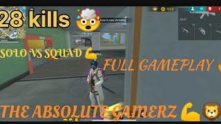 28 KILLS  SOLO VS SQUAD  FULL GAMEPLAY  THE ABSOLUTE GAMERZ 