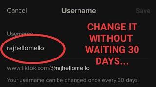 How to Change Tik Tok Username Without Waiting 30 Days 2024