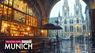 Munich, Germany 4k - Walking Tour in the Rain | Explore Munich in HDR