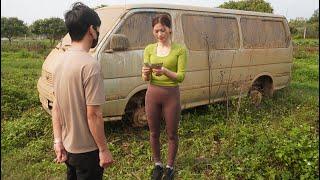 Genius girl's challenge: Restart the 16-seat Toyota (HIACE) after many years of abandonment.