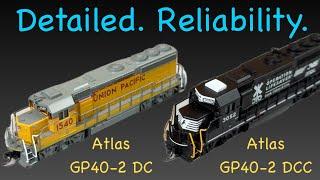 Atlas DC and DCC N Scale GP40-2 // Easy DCC Install