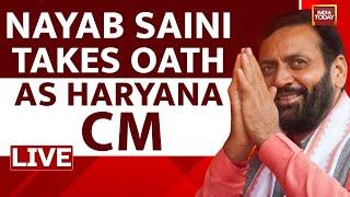 Nayab Singh Saini LIVE | Haryana CM Oath Taking Ceremony LIVE | Nayab Singh Saini Takes Oath As CM