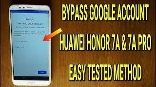 Huawei Honor 7A (7A Pro) bypass frp google account protection 2019 without pc