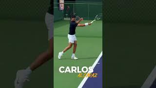 The tennis forehand Carlos Alcaraz