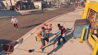 GTA 5 PC Franklin Steps In To Help Female Gang Member & Gets Wasted By A Sucker Punch