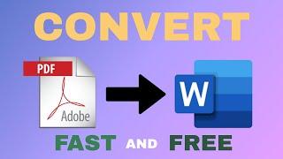 How to Convert a PDF to a Word Document for FREE in 2022
