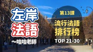 [流行法語排行榜] 第13課：Top21-30 *學法文一定要知道的問句大集合