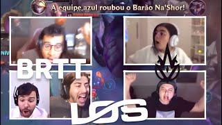 STREAMERS REAGEM ao ROUBO de BARÃO do BRTT CONTRA a FURIA no CBLOL