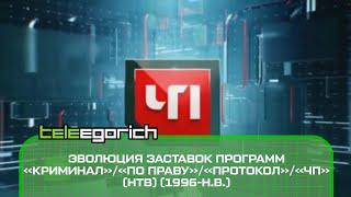 Эволюция заставок программ «Криминал»/«По праву»/«Протокол»/«ЧП» (НТВ) (1996-н.в.)