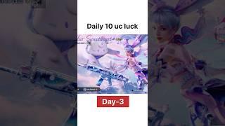 Day-3 | Daily 10uc luck | snowstar sweetheart scar-l spin #bgmi #shorts #viralvideo