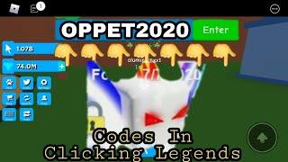 All working codes in Clicking Legends July 2020 (Roblox)