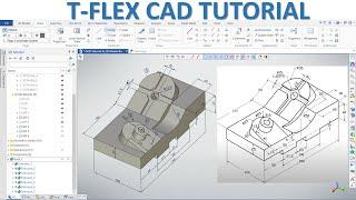 T-FLEX CAD Tutorial #6 | 3D Model Basic Beginners