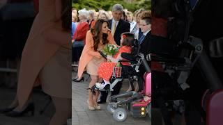 Sweet gesture, princess Catherine Lovely moment with little girl in the ￼ wheelchair